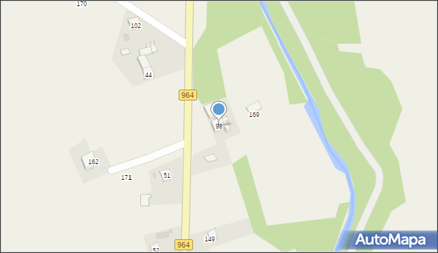 Poznachowice Dolne, Poznachowice Dolne, 98, mapa Poznachowice Dolne