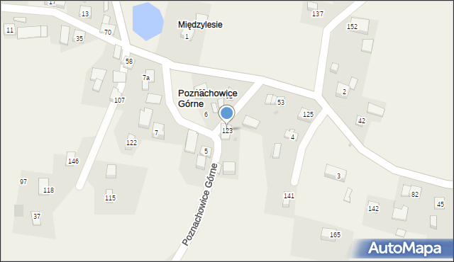 Poznachowice Górne, Poznachowice Górne, 123, mapa Poznachowice Górne