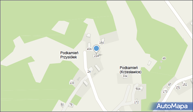 Poznachowice Górne, Poznachowice Górne, 21A, mapa Poznachowice Górne