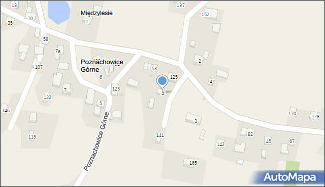 Poznachowice Górne, Poznachowice Górne, 4, mapa Poznachowice Górne