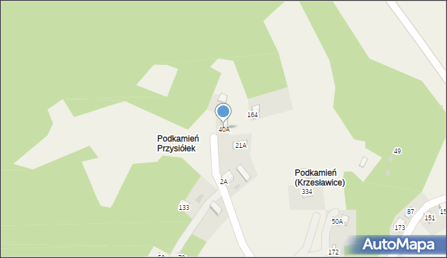 Poznachowice Górne, Poznachowice Górne, 40A, mapa Poznachowice Górne