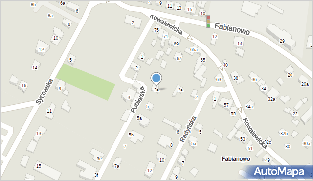 Poznań, Pobielska, 3a, mapa Poznania