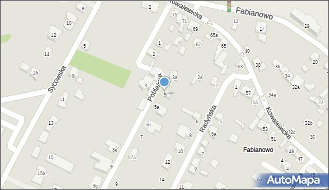 Poznań, Pobielska, 5, mapa Poznania