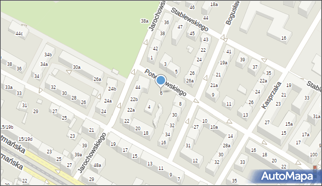 Poznań, Potworowskiego Gustawa, 6, mapa Poznania