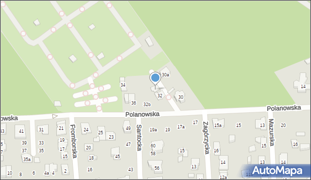 Poznań, Polanowska, 32/1, mapa Poznania