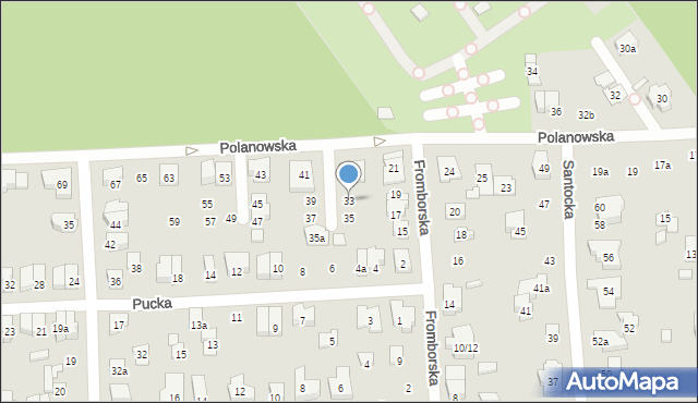 Poznań, Polanowska, 33, mapa Poznania