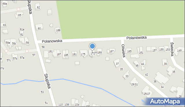 Poznań, Polanowska, 171, mapa Poznania
