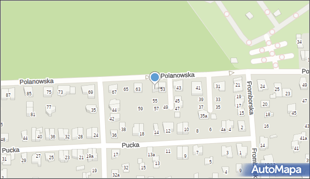 Poznań, Polanowska, 53a, mapa Poznania