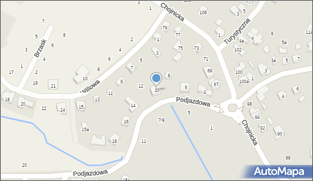 Poznań, Podjazdowa, 10, mapa Poznania