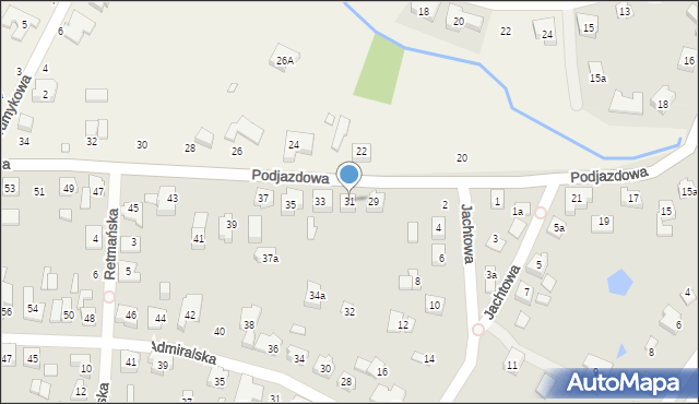 Poznań, Podjazdowa, 31, mapa Poznania