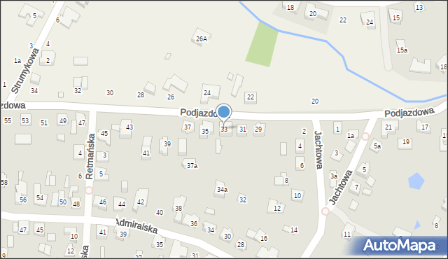 Poznań, Podjazdowa, 33, mapa Poznania