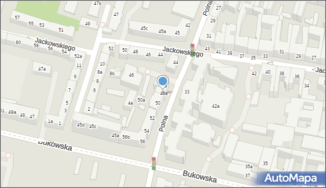 Poznań, Polna, 48a, mapa Poznania