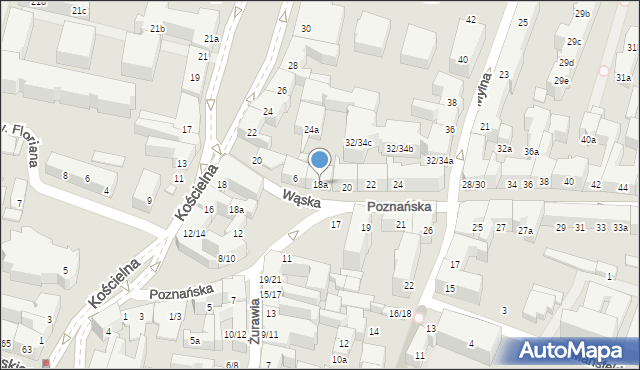 Poznań, Poznańska, 18a, mapa Poznania