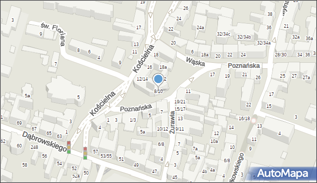 Poznań, Poznańska, 8/10, mapa Poznania