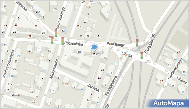 Poznań, Poznańska, 55a, mapa Poznania