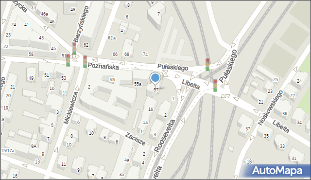 Poznań, Poznańska, 57, mapa Poznania