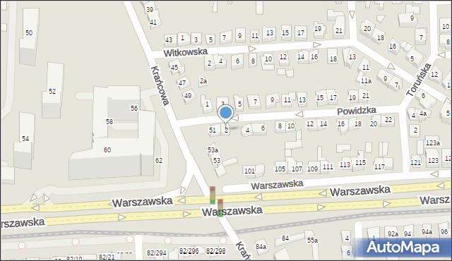 Poznań, Powidzka, 2, mapa Poznania