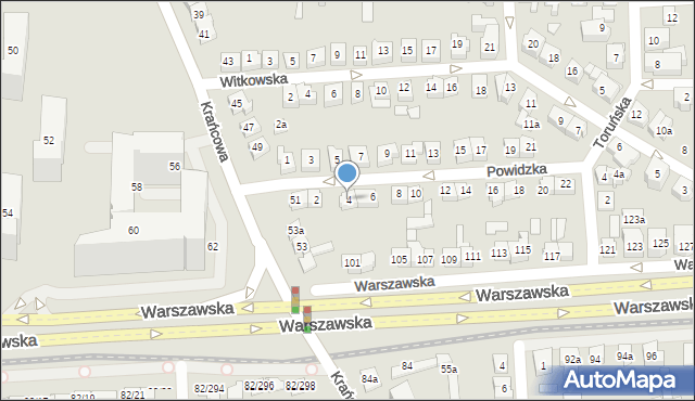 Poznań, Powidzka, 4, mapa Poznania