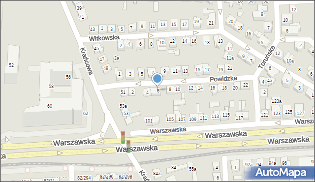 Poznań, Powidzka, 6, mapa Poznania