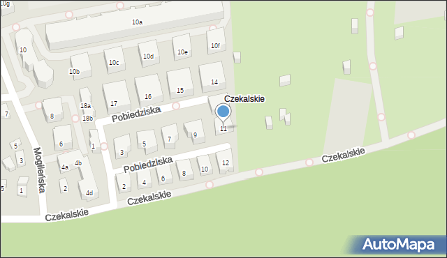 Poznań, Pobiedziska, 11, mapa Poznania