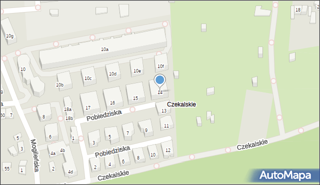 Poznań, Pobiedziska, 14, mapa Poznania