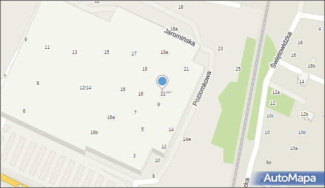 Poznań, Poziomkowa, 11, mapa Poznania