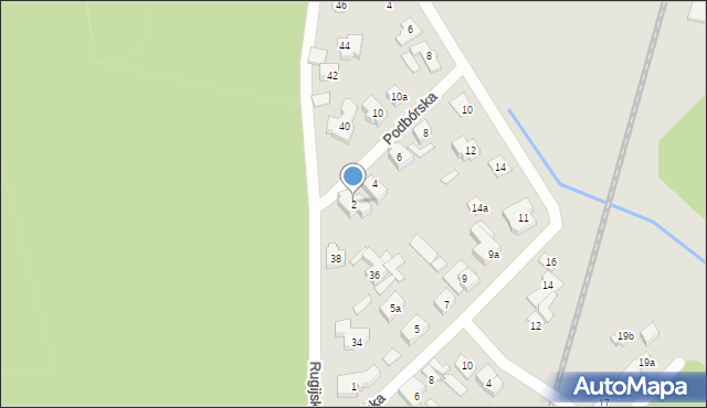 Poznań, Podbórska, 2, mapa Poznania