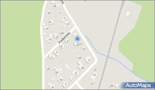 Poznań, Podleśna, 12, mapa Poznania