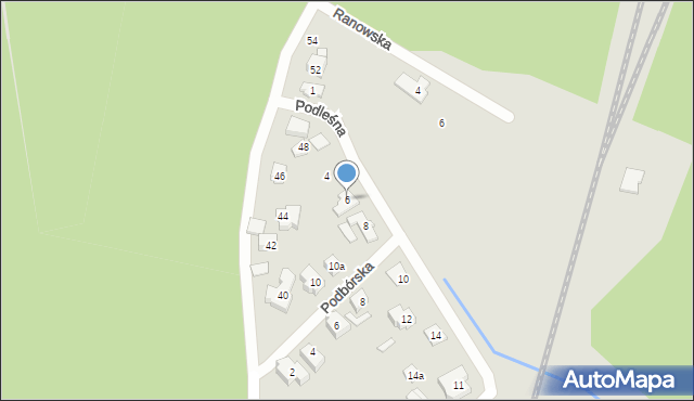 Poznań, Podleśna, 6, mapa Poznania