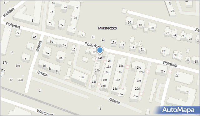 Poznań, Polanka, 14a, mapa Poznania