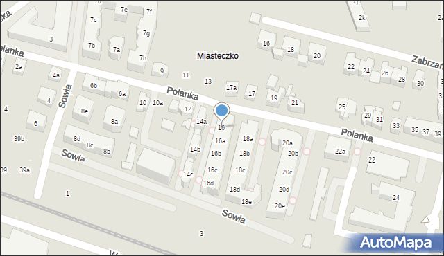 Poznań, Polanka, 16, mapa Poznania