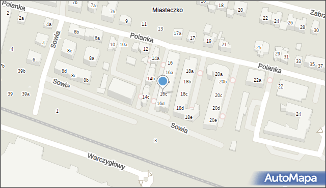 Poznań, Polanka, 16c, mapa Poznania