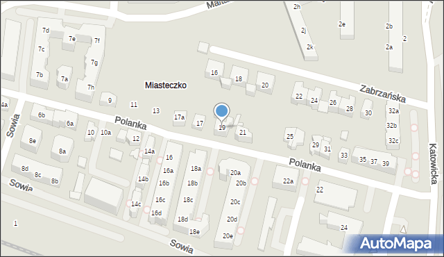 Poznań, Polanka, 19, mapa Poznania