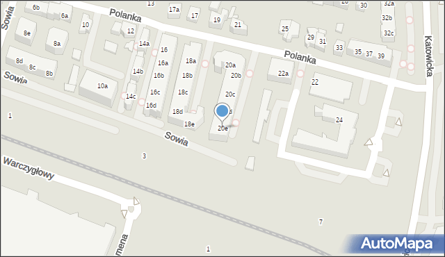 Poznań, Polanka, 20e, mapa Poznania