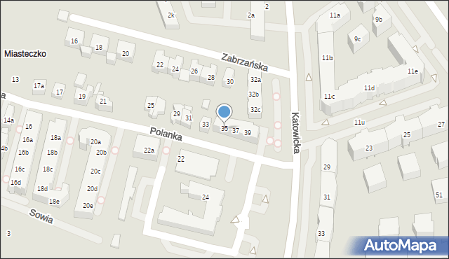 Poznań, Polanka, 35, mapa Poznania