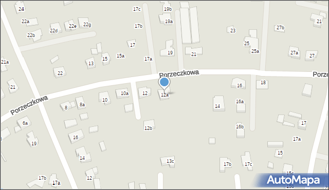 Poznań, Porzeczkowa, 12a, mapa Poznania