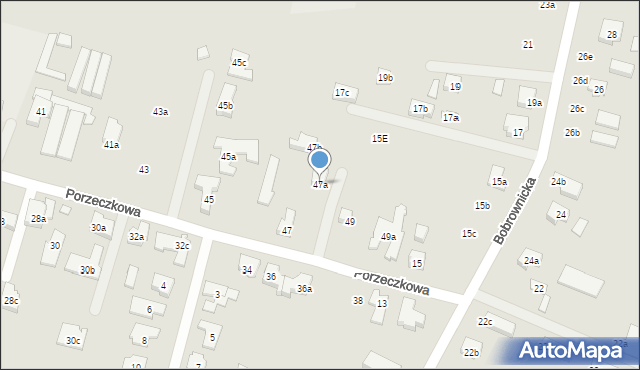 Poznań, Porzeczkowa, 47a, mapa Poznania