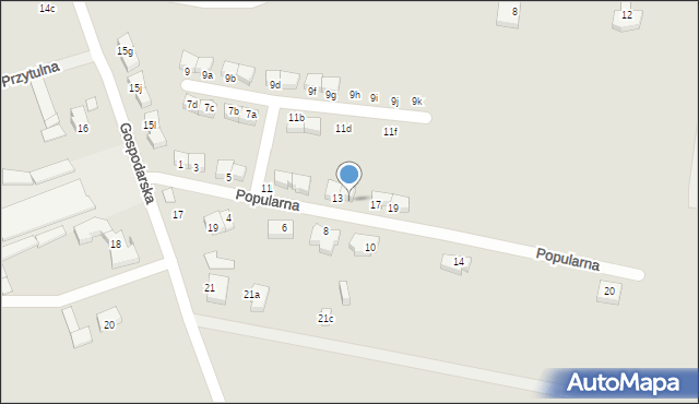 Poznań, Popularna, 15, mapa Poznania