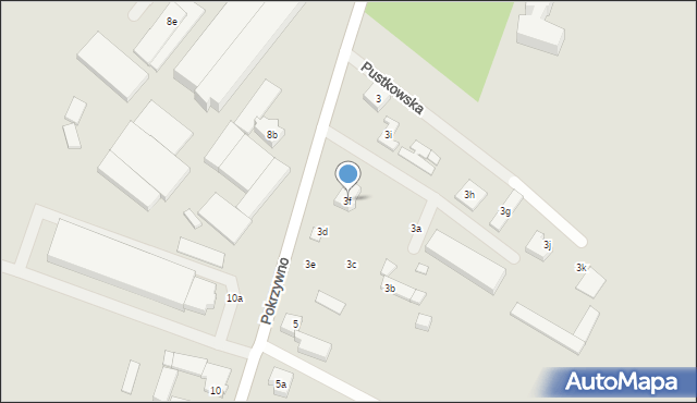 Poznań, Pokrzywno, 3f, mapa Poznania