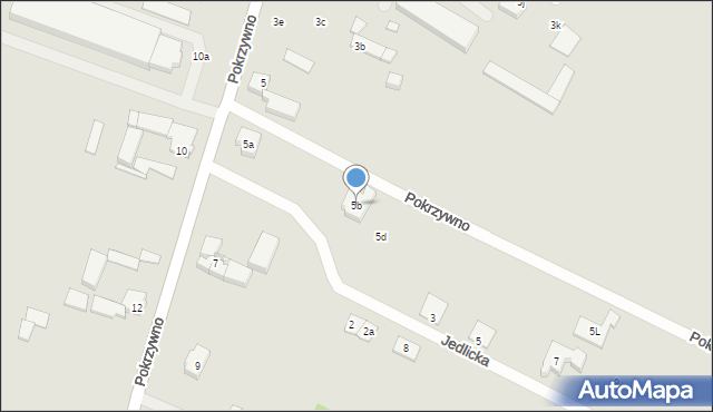 Poznań, Pokrzywno, 5b, mapa Poznania