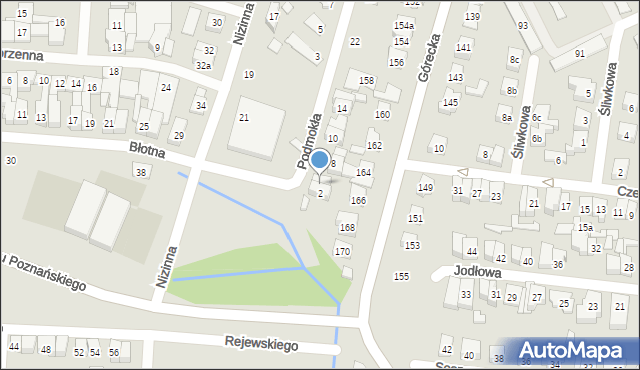 Poznań, Podmokła, 4, mapa Poznania