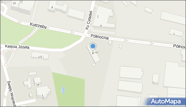 Poznań, Północna, 9, mapa Poznania