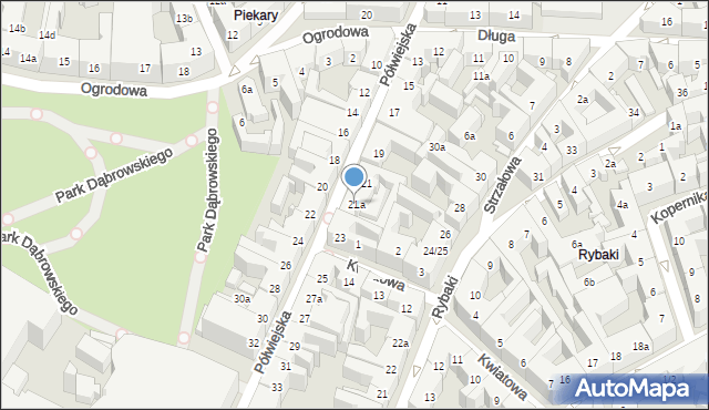 Poznań, Półwiejska, 21a, mapa Poznania