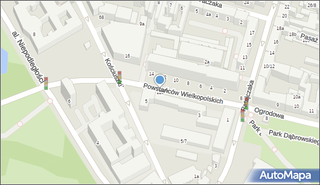 Poznań, Powstańców Wielkopolskich, 12b, mapa Poznania