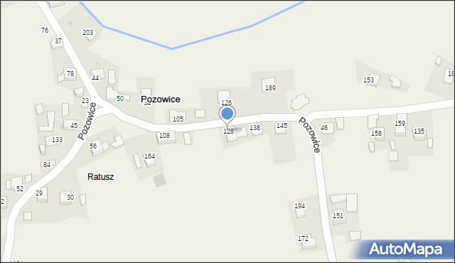 Pozowice, Pozowice, 128, mapa Pozowice