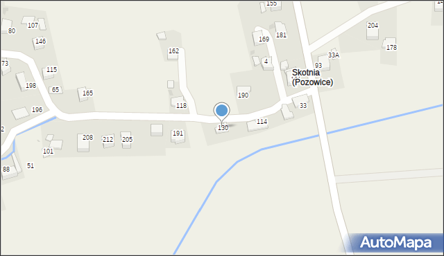 Pozowice, Pozowice, 130, mapa Pozowice