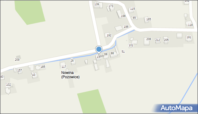 Pozowice, Pozowice, 137, mapa Pozowice