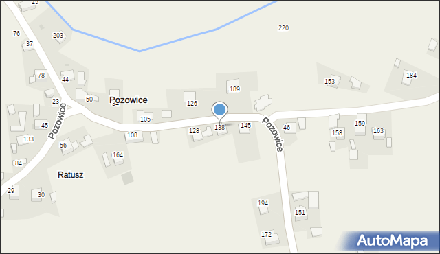 Pozowice, Pozowice, 138, mapa Pozowice