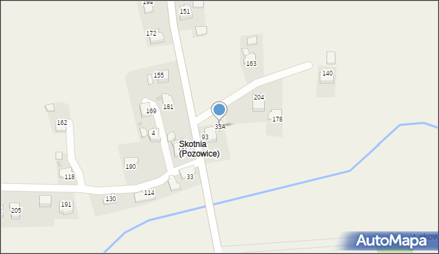 Pozowice, Pozowice, 33A, mapa Pozowice