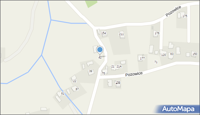 Pozowice, Pozowice, 42, mapa Pozowice